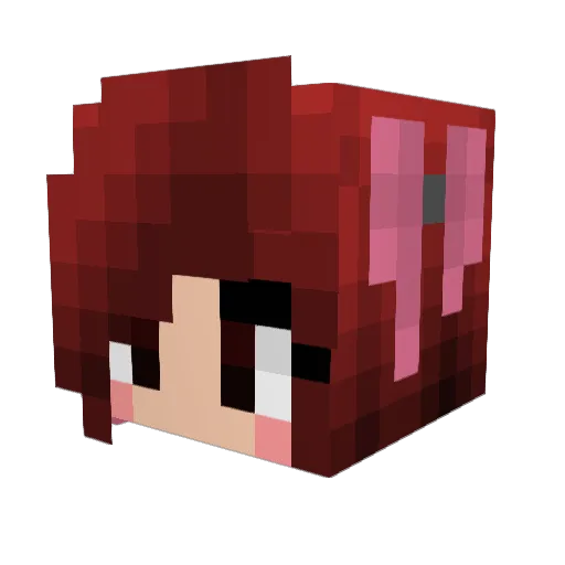 NinaSaibert Minecraft avatar head, 3D render