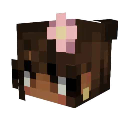 NinaSommer Minecraft avatar head, 3D render