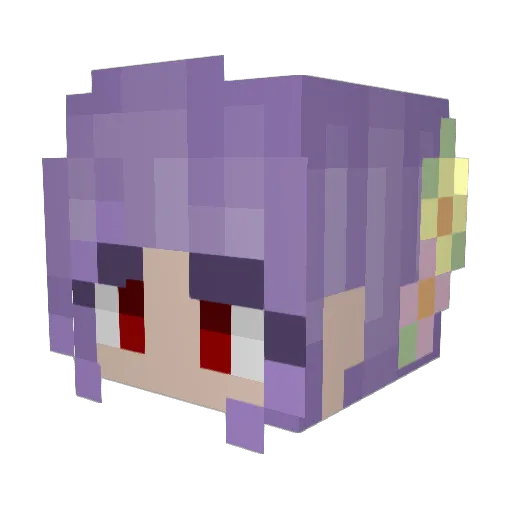 NinaWB Minecraft avatar head, 3D render