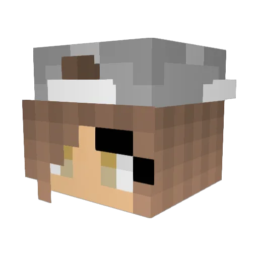 Nina_XD Minecraft avatar head, 3D render