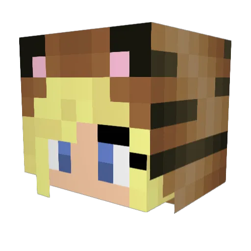 Ninaaa_ Minecraft avatar head, 3D render