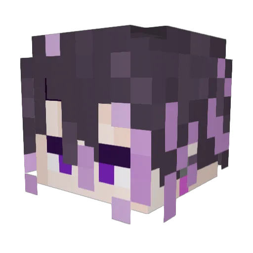 Ninaichi_Al Minecraft avatar head, 3D render