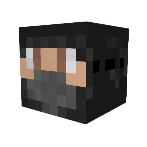 Ninaskali Minecraft avatar head, 3D render