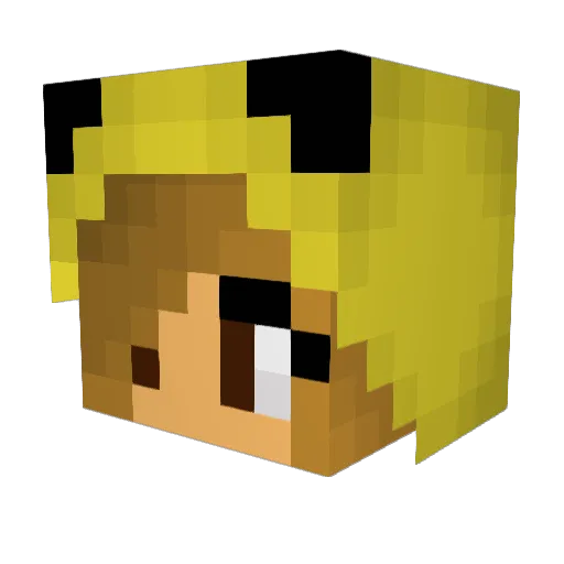 Ninaxoxo Minecraft avatar head, 3D render