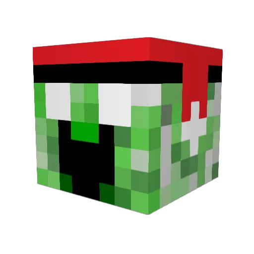 Ninbi Minecraft avatar head, 3D render