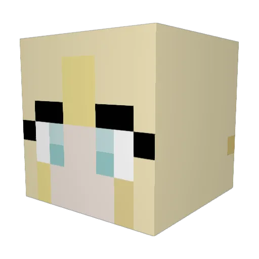 Ninchga Minecraft avatar head, 3D render