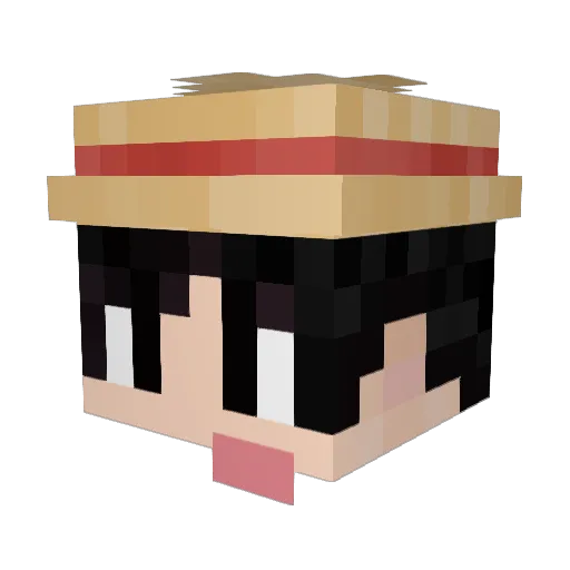 NineDaBy Minecraft avatar head, 3D render
