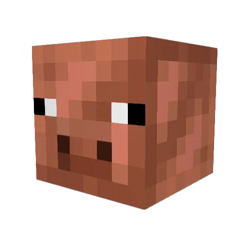 NineGun Minecraft avatar head, 3D render