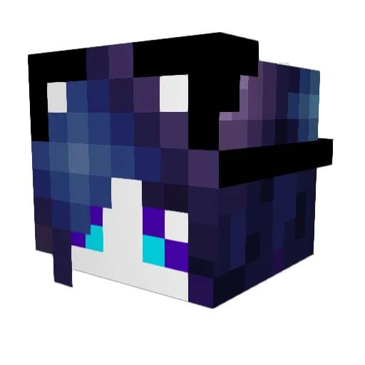 NineMoonsHigh Minecraft avatar head, 3D render
