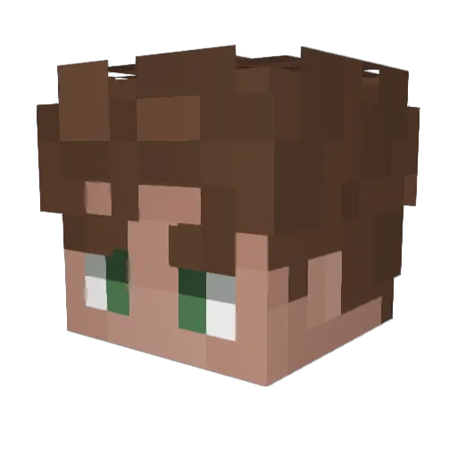 NineTailsNaruto Minecraft avatar head, 3D render