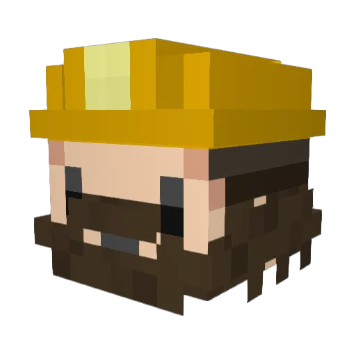 Nine_H Minecraft avatar head, 3D render