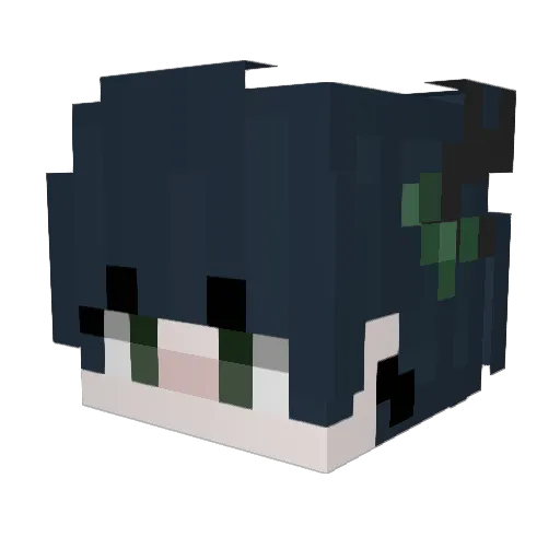 Nine_JZ Minecraft avatar head, 3D render