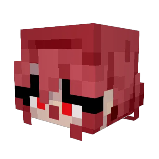 Niner Minecraft avatar head, 3D render
