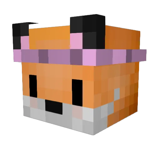 Ninetailed_Fox Minecraft avatar head, 3D render