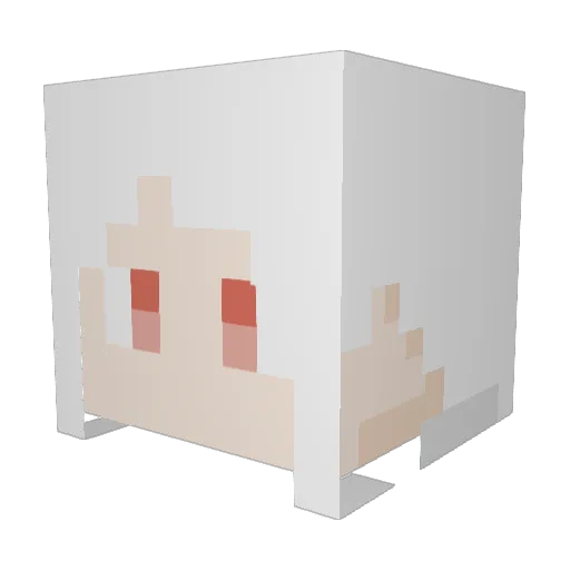 Ninetailnotfox Minecraft avatar head, 3D render
