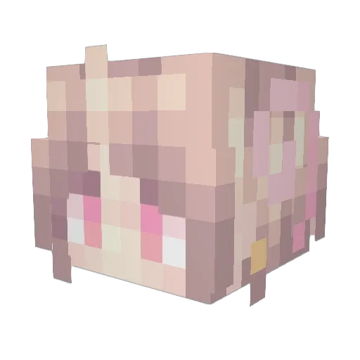 Ninetales667 Minecraft avatar head, 3D render
