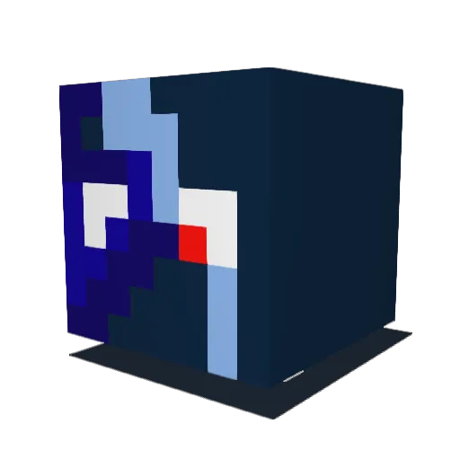 Ninetonine Minecraft avatar head, 3D render