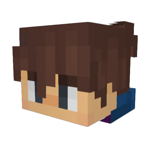 NinetySevens Minecraft avatar head, 3D render