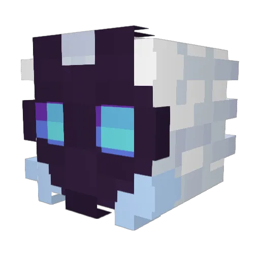 Ninfyuu Minecraft avatar head, 3D render