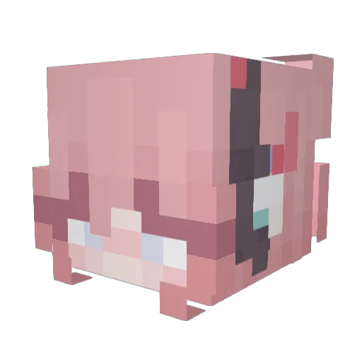 Ning303 Minecraft avatar head, 3D render