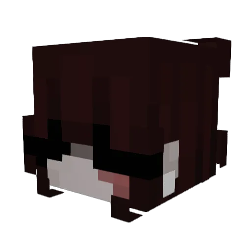 NingNan Minecraft avatar head, 3D render