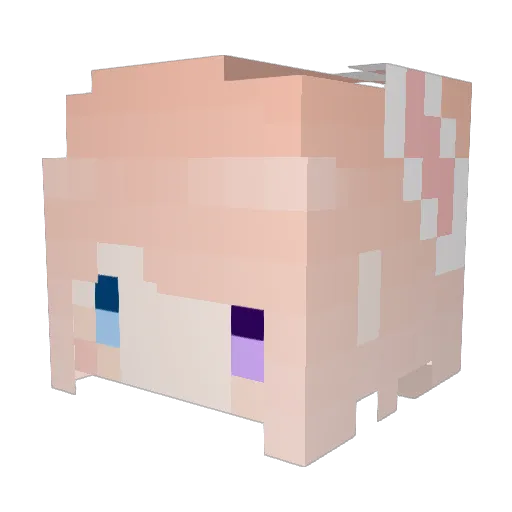 NingYu_Bunny Minecraft avatar head, 3D render