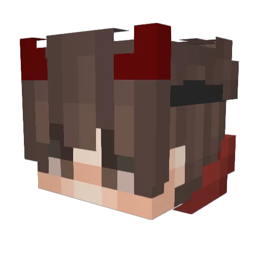 Ningenjjing Minecraft avatar head, 3D render