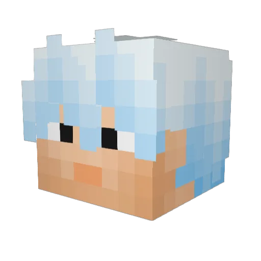 Ningingx Minecraft avatar head, 3D render