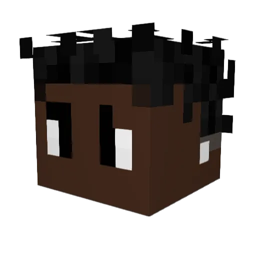 NinguemBR Minecraft avatar head, 3D render