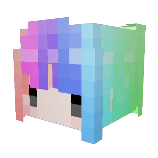 Nini415 Minecraft avatar head, 3D render