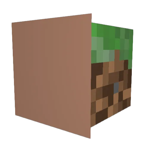 NiniMnini Minecraft avatar head, 3D render