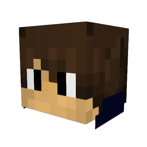 Ninja180 Minecraft avatar head, 3D render