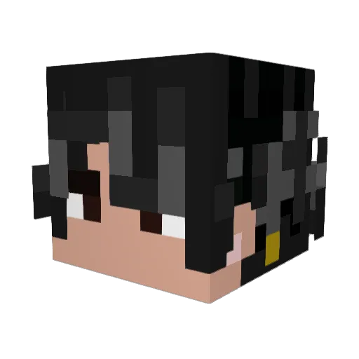 Ninja57414 Minecraft avatar head, 3D render