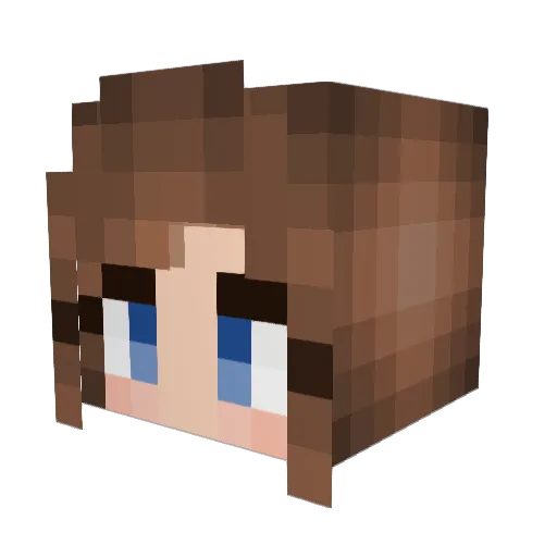 NinjaAlice Minecraft avatar head, 3D render