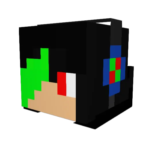 NinjaB34R Minecraft avatar head, 3D render