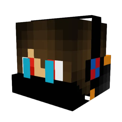 NinjaBlade123 Minecraft avatar head, 3D render