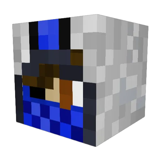 NinjaBuck Minecraft avatar head, 3D render