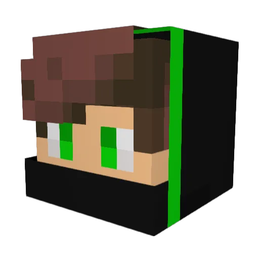 NinjaDore12 Minecraft avatar head, 3D render