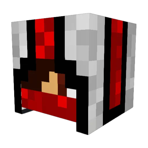 NinjaFlick Minecraft avatar head, 3D render