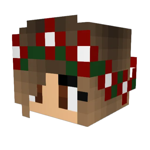 NinjaGirlyGamer Minecraft avatar head, 3D render