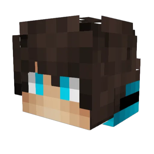 NinjaHobbit Minecraft avatar head, 3D render