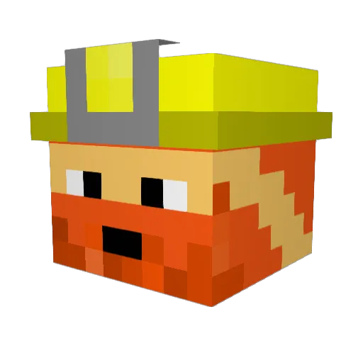 NinjaHypeTwitch Minecraft avatar head, 3D render