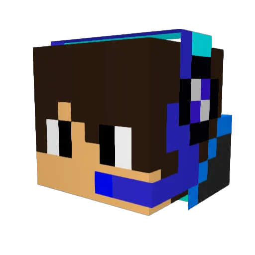 NinjaJ80 Minecraft avatar head, 3D render