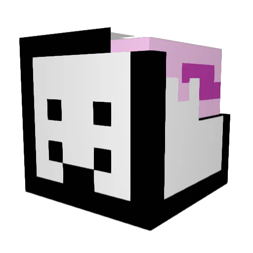 NinjaJCK Minecraft avatar head, 3D render