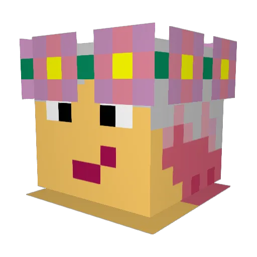 NinjaJara Minecraft avatar head, 3D render