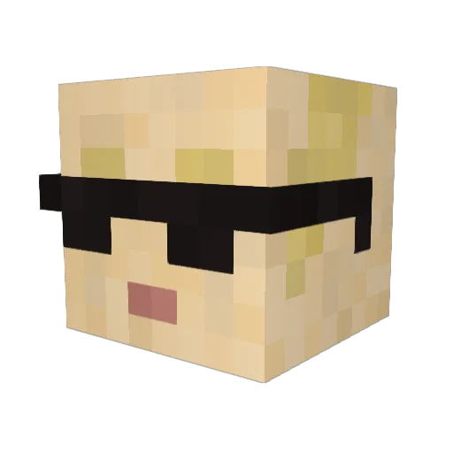 NinjaKalle1 Minecraft avatar head, 3D render