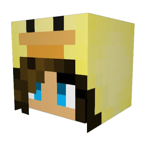 NinjaKat86 Minecraft avatar head, 3D render
