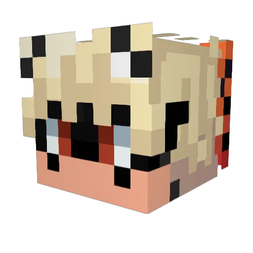 NinjaKitten78 Minecraft avatar head, 3D render