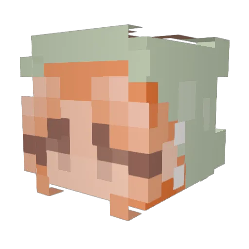 NinjaLisa16 Minecraft avatar head, 3D render