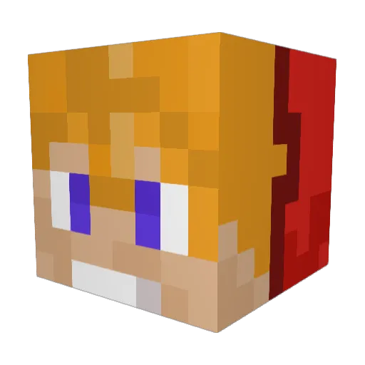 NinjaMeeltje Minecraft avatar head, 3D render